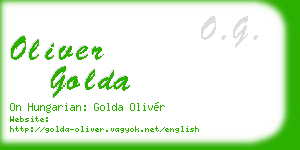 oliver golda business card