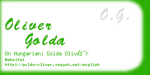 oliver golda business card